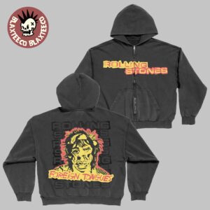 The Rolling Stones Foreign Tongues New Album Artwork Vintage Zip Up Hoodie