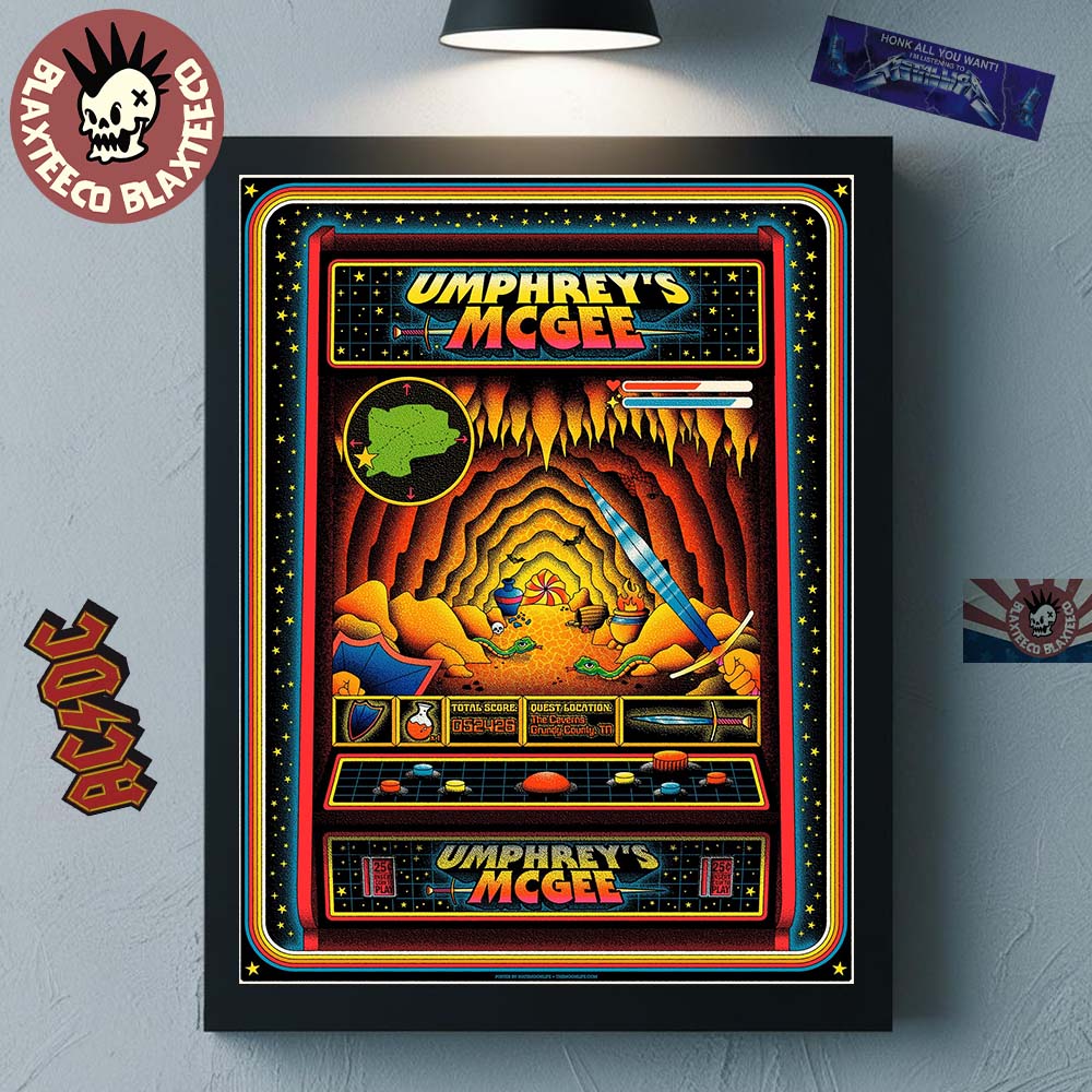 Umphrey’s McGee The Caverns 2026 Event Poster In Grundy County Tennessee On May 24 2026 Arcade Machine Art Decor Poster Canvas Umphrey’s McGee The Caverns 2026 Event Poster In Grundy County Tennessee On May 24 2026 Arcade Machine Art Decor Poster Canvas
