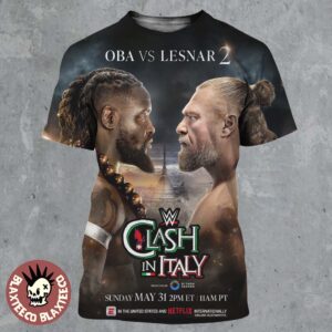 WWE Clash In Italy 2026 OBA Vs Lesnar 2 On May 31 2026 Match Card Poster All Over Print Shirt