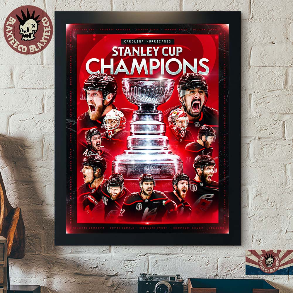Carolina Hurricanes 2026 NHL Stanley Cup Champions Home Decor Poster Canvas Carolina Hurricanes 2026 NHL Stanley Cup Champions Home Decor Poster Canvas