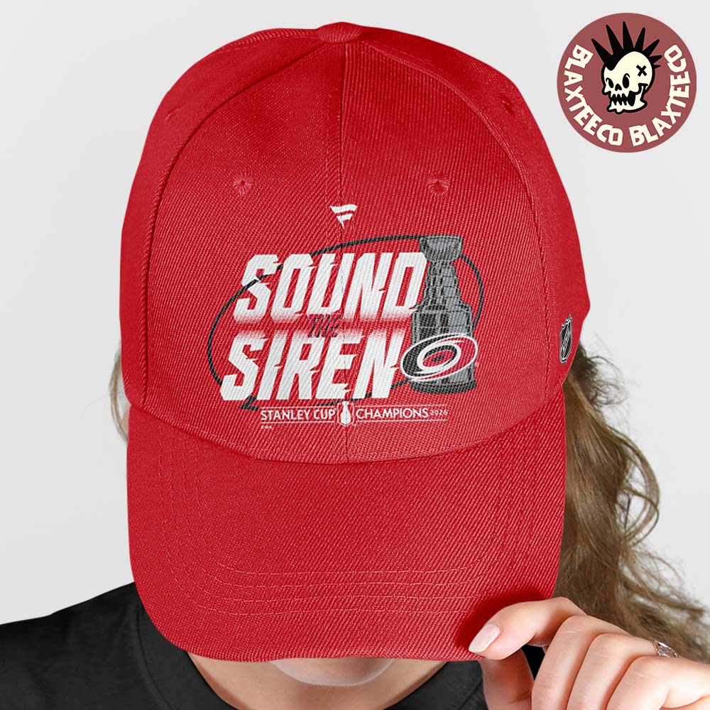 Carolina Hurricanes Fanatics Red 2026 Stanley Cup Champions Parade Celebration Sound The Siren Cap Hat Snapback Carolina Hurricanes Fanatics Red 2026 Stanley Cup Champions Parade Celebration Sound The Siren Cap Hat Snapback