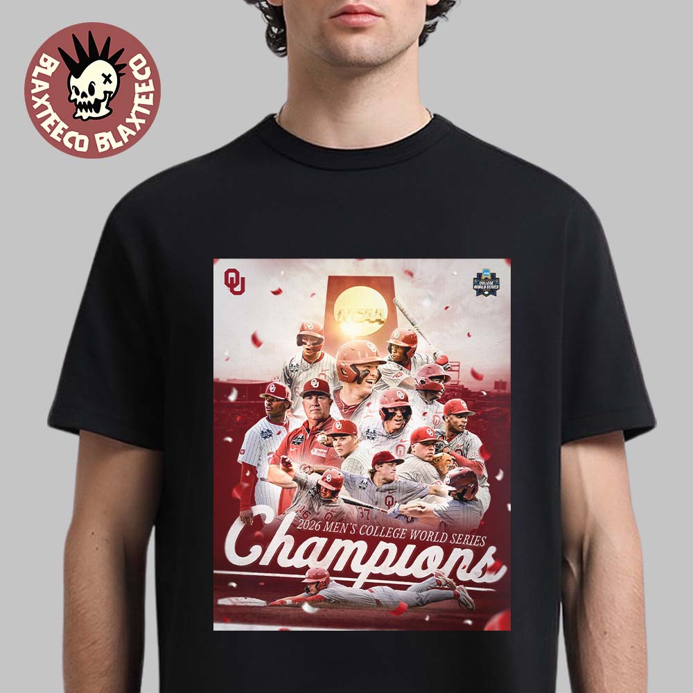 Celebrate Oklahoma Sooners Baseball 2026 NCAA Men's College World Series National Champions T-Shirt Celebrate Oklahoma Sooners Baseball 2026 NCAA Men's College World Series National Champions T-Shirt