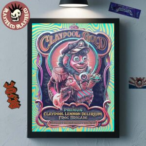Claypool Gold Primus Claypool Lennon Delirium And Frog Brigade Columbus Ohio 2026 Event Poster At Kemba Live Outdoor On June 6 2026 Poster Canvas