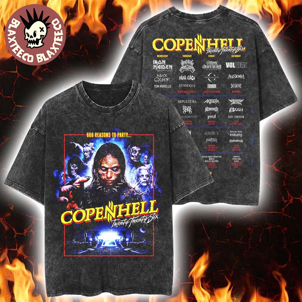 Copenhell Festival 2026 Merch Copenhagen Denmark From 24 To 27 June 2026 Lineup ID 2026 Vintage Washed Tee Copenhell Festival 2026 Merch Copenhagen Denmark From 24 To 27 June 2026 Lineup ID 2026 Vintage Washed Tee