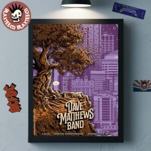 Dave Matthews Band Kansas City Missouri 2026 Event Poster At Morton Amphitheater On June 24 2026 Home Decor Poster Canvas