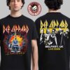 Def Leppard Live 2026 Tour UK And EU Merch Photo With Dates Vintage Modern Navy T-Shirt