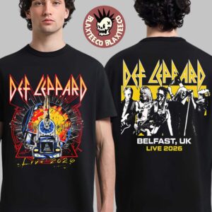 Def Leppard Live 2026 Tour UK And EU Merch Belfast UK Event T-Shirt