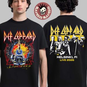 Def Leppard Live 2026 Tour UK And EU Merch Helsinki Finland Event T-Shirt