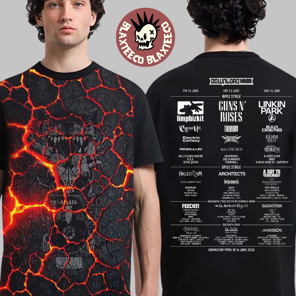 Download XXIII Festival 2026 Merch At Donington Park UK From 10 To 14 June 2026 Lava Line-Up T Shirt Download XXIII Festival 2026 Merch At Donington Park UK From 10 To 14 June 2026 Lava Line-Up T Shirt