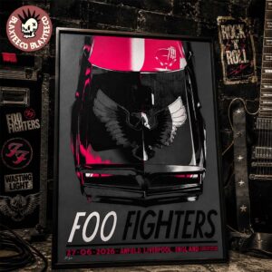 Foo Fighters Liverpool UK 2026 Night 2 Exclusive Venue Poster At Anfield Stadium On 27 June 2026 Black Mustle Car Home Decor Poster Canvas