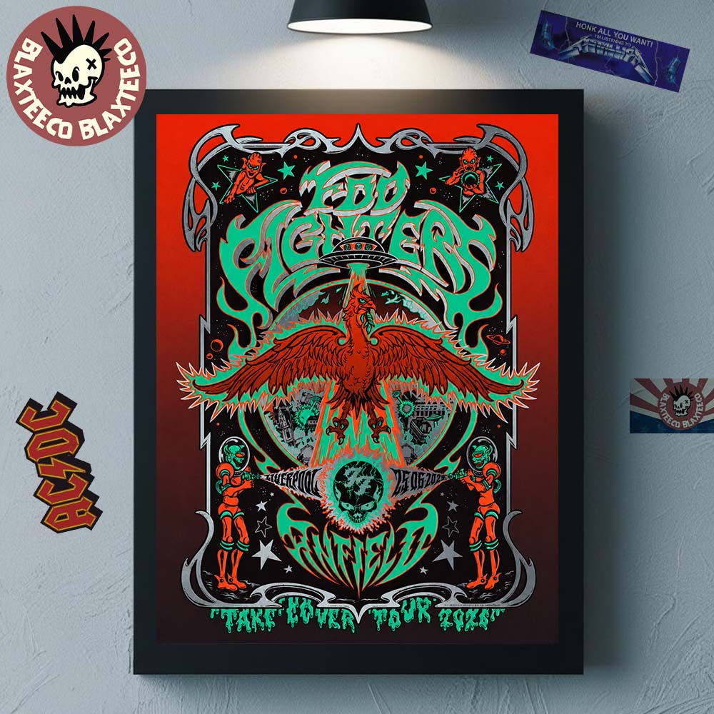 Foo Fighters Liverpool UK 2026 Venue Poster At Anfield Stadium On 25 June 2026 The Phoenix Art Home Decor Poster Canvas Foo Fighters Liverpool UK 2026 Venue Poster At Anfield Stadium On 25 June 2026 The Phoenix Art Home Decor Poster Canvas