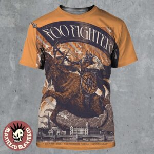 Foo Fighters Stockholm Sweden 2026 Event Poster At Strawberry Arena On 12 June 2026 The Viking Art All Over Print Shirt