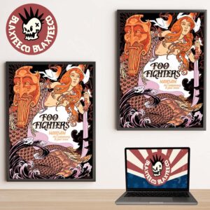 Foo Fighters Warsaw Poland 2026 Event Poster Live At PGE Narodowy On 15 June 2026 The Mermaid Art Home Decor Poster Canvas