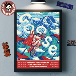 Goose Colorado Run Shows 2026 Mishawaka Amphitheatre Red Rocks Amphitheatre And Dillon Amphitheater From August 31 To September 2 2026 Poster Canvas