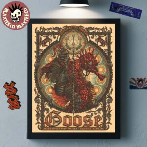 Goose Columbia Maryland 2026 Exclusive Event Poster At Merriweather Post Pavilion On June 28 2026 A Knight of the Seven Seas Poster Canvas