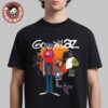 Gorillaz The Mountain Tour Summer 2026 Europe And UK Merch Logo With Dates Back Two Sided T-Shirt