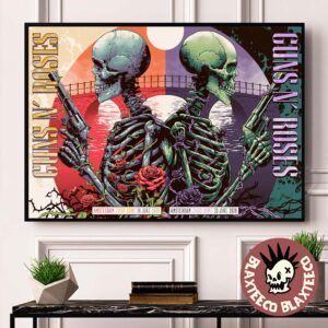 Guns N Roses Amsterdam Netherlands 2026 Night 1 And 2 Combined Set Event Poster At Ziggo Dome On 18 And 20 June 2026 Home Decor Poster Canvas