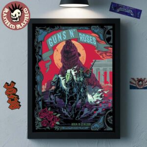 Guns N Roses Berlin Germany 2026 Night 1 Venue Poster At Uber Arena On 23 June 2026 Home Decor Poster Canvas