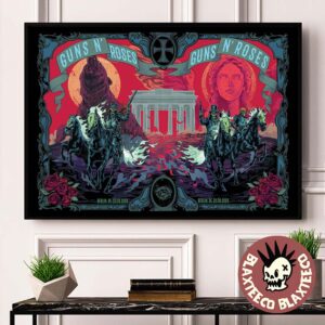 Guns N Roses Berlin Germany Night 1 And 2 Combined Set Venue Poster At Uber Arena On 23 And 25 June 2026 Home Decor Poster Canvas