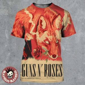 Guns N Roses Download Festival 2026 Event Poster Donington UK On 13 June 2026 The Red Fox All Over Print Shirt