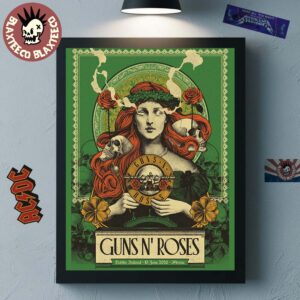 Guns N Roses Dublin Ireland 2026 Event Poster At 3Arena On 10 June 2026 Home Decor Poster Canvas