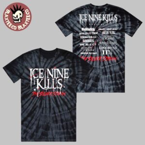 Ice Nine Kills The Silver Scream Welcome To Horrorwood Europe Tour Merch Silver-Scream-A-Thon Tie Dye T-Shirt