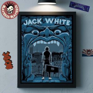 Jack White Paris France 2026 Night 1 Event Poster At L’Olympia On 13 June 2026 Home Decor Poster Canvas