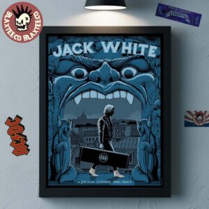 Jack White Paris France 2026 Night 2 Event Poster At L’Olympia On 14 June 2026 Home Decor Poster Canvas