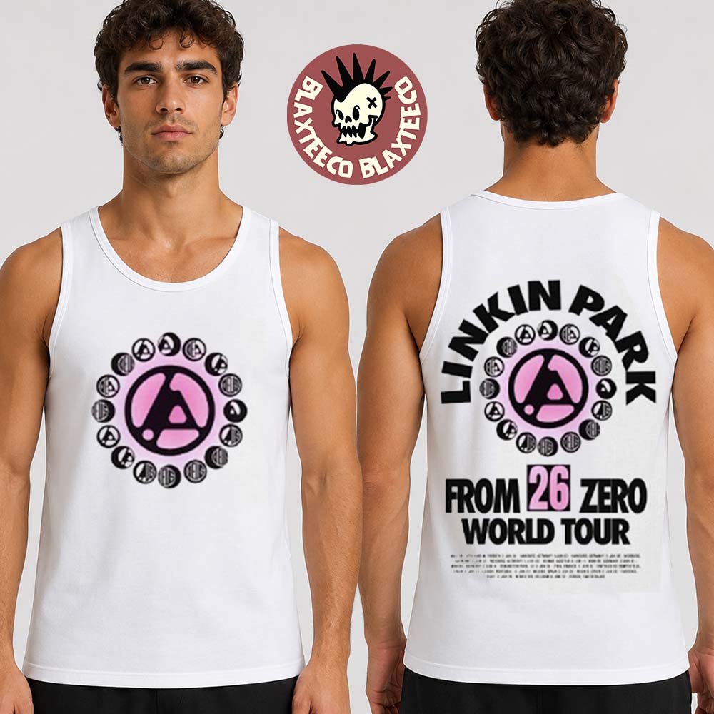 Linkin Park X Deus Ex Machine Madrid Spain 2026 Pop Up Shop Merch From Zero Logo Tank Top Linkin Park X Deus Ex Machine Madrid Spain 2026 Pop Up Shop Merch From Zero Logo Tank Top