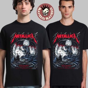 Metallica M72 Bologna Italy 2026 Pop Up Shop Poster At Stadio Renato On June 3 2026 The Gargoyle Winged Demon T-Shirt