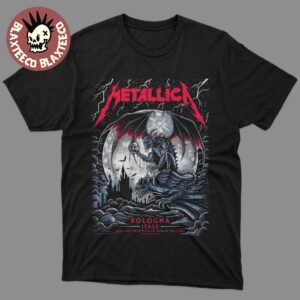 Metallica M72 Bologna Italy 2026 Pop Up Shop Poster At Stadio Renato On June 3 2026 The Gargoyle Winged Demon T-Shirt