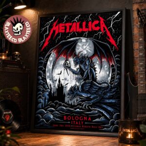 Metallica M72 Bologna Italy 2026 Pop Up Shop Poster The Gargoyle Winged Demon