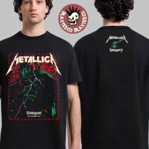 Metallica M72 Budapest Hungary 2026 Pop Up Shop Merch Tee At Puskas Arena On 11 And 13 June 2026 The Death Knight Art Two Sided T-Shirt