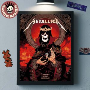 Metallica M72 Cardiff Wales 2026 Pop Up Shop Merch Poster At Principality Stadium On 28 June 2026 Home Decor Poster Canvas