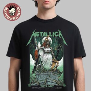 Metallica M72 Dublin Ireland 2026 Pop Up Shop Poster At Aviva Stadium On June 19 And 21 2026 Hibernia Art T-Shirt