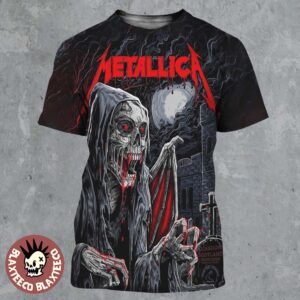 Metallica M72 Glasgow Scotland 2026 Pop Up Shop Exclusive Poster At Hampden Park On 25 June 2026 The Winged Skeleton All Over Print Shirt