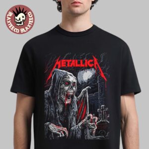 Metallica M72 Glasgow Scotland 2026 Pop Up Shop Exclusive Poster At Hampden Park On 25 June 2026 The Winged Skeleton T-Shirt