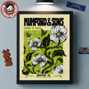 Mumford And Sons Bristow Virginia 2026 Tour Poster At Jiffy Lube Live On June 19 2026 Home Decor Poster Canvas