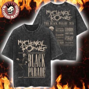 My Chemical Romance The Black Parade 2026 Tour EU And UK Vintage Washed Tee