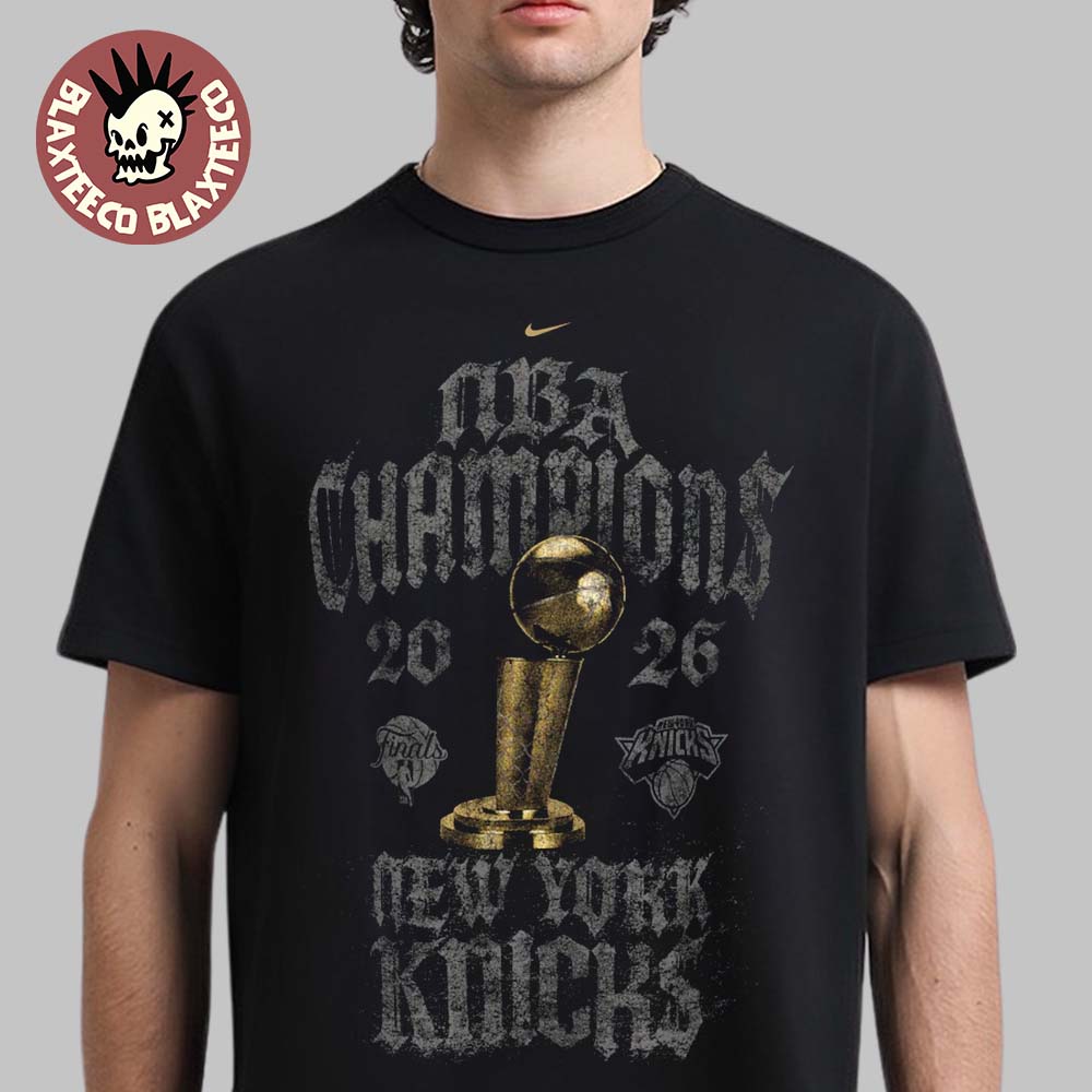 New York Knicks Nike 2026 NBA Finals Champions Locker Room T-Shirt New York Knicks Nike 2026 NBA Finals Champions Locker Room T-Shirt