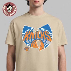 New York Knicks X Wu Tang Clan Logo 2026 NBA Champions Tribute Sand T Shirt