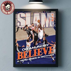 OG Anunoby New York Knicks 2026 SLAM 262 Cover Believe A Hero Rises In Gotham Home Decor Poster Canvas
