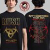 Rush Fifty Something Tour 2026 Merch Grey Owl Fifty Tour Two Sided T-Shirt