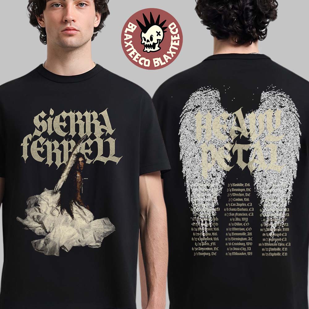 Sierra Ferrell Heavy Petal Tour 2026 Merch Photo With Wings Two Sided T-Shirt Sierra Ferrell Heavy Petal Tour 2026 Merch Photo With Wings Two Sided T-Shirt