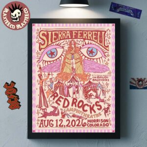 Sierra Ferrell Morrison Colorado 2026 Venue Poster Live At Red Rocks Amphitheatre On August 12 2026 Home Decor Poster Canvas