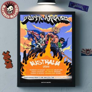 South Arcade Australia 2026 Tour Schedule Dates Home Decor Poster Canvas