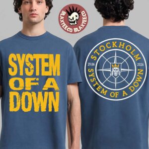 System Of A Down Stockholm Sweden 2026 Exclusive Tee At Strawberry Arena On 29 June 2026 Two Sided T-Shirt