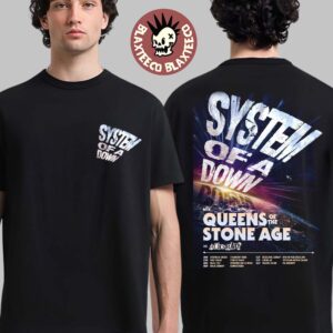 System Of A Down UK And Europe 2026 Stadium Tour With Queens Of The Stone Age And Acid Bath Schedule Dates T-Shirt