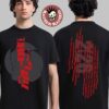 The Cure Festival Summer 2026 Merch Cracked Black And Yellow Logo With Dateback T-Shirt