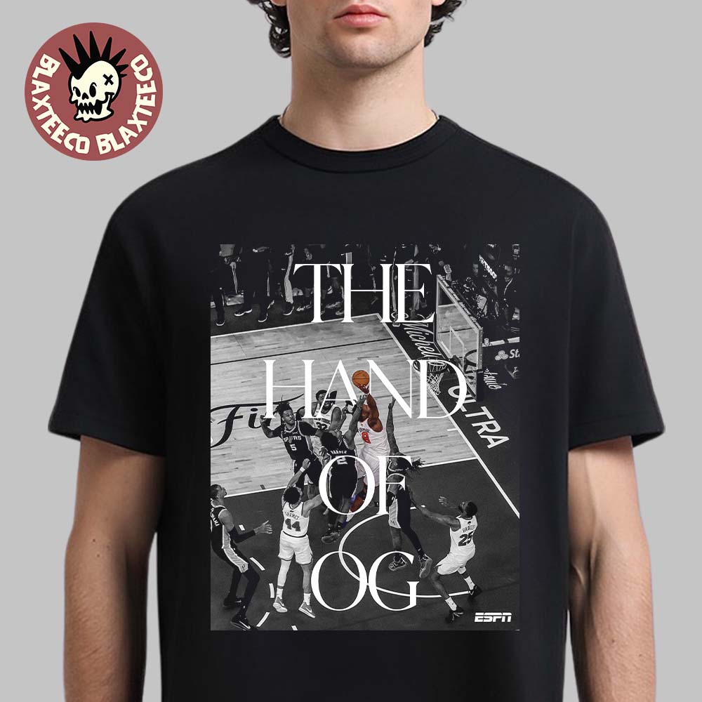 The Hand Of OG OG Anunoby New York Knicks NBA Finals 2026 Vs Spurs T-Shirt The Hand Of OG OG Anunoby New York Knicks NBA Finals 2026 Vs Spurs T-Shirt